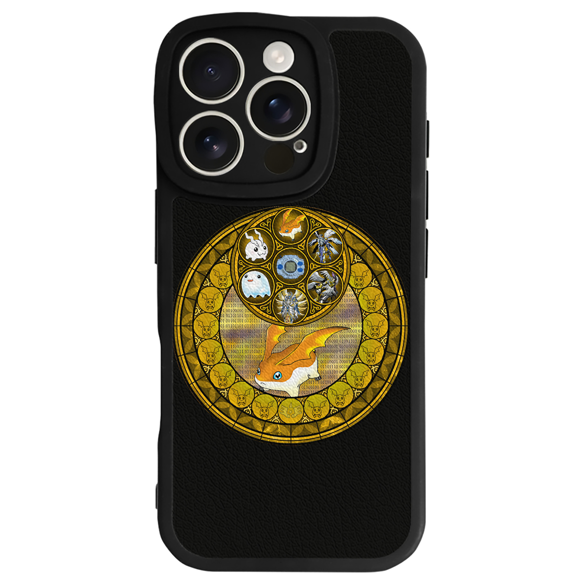 （画像用） Digimon デジタルモンスター/デジモン 【iPhone 16シリーズ対応】シリコンスマホケース（レザー調） 材質：シリコン